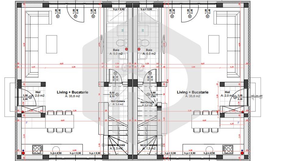 Duplex 4 Camere 2 Bai 2 locuri de parcare - Teren generos - Poză 7