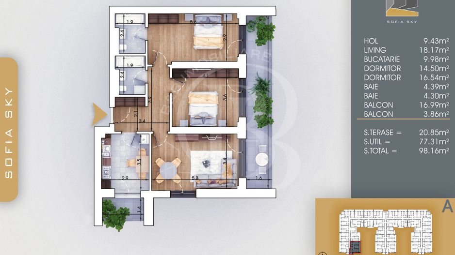 Bloc Finalizat Apartament 3 camere 7min Metrou Nicolae Teclu - Schiță 2
