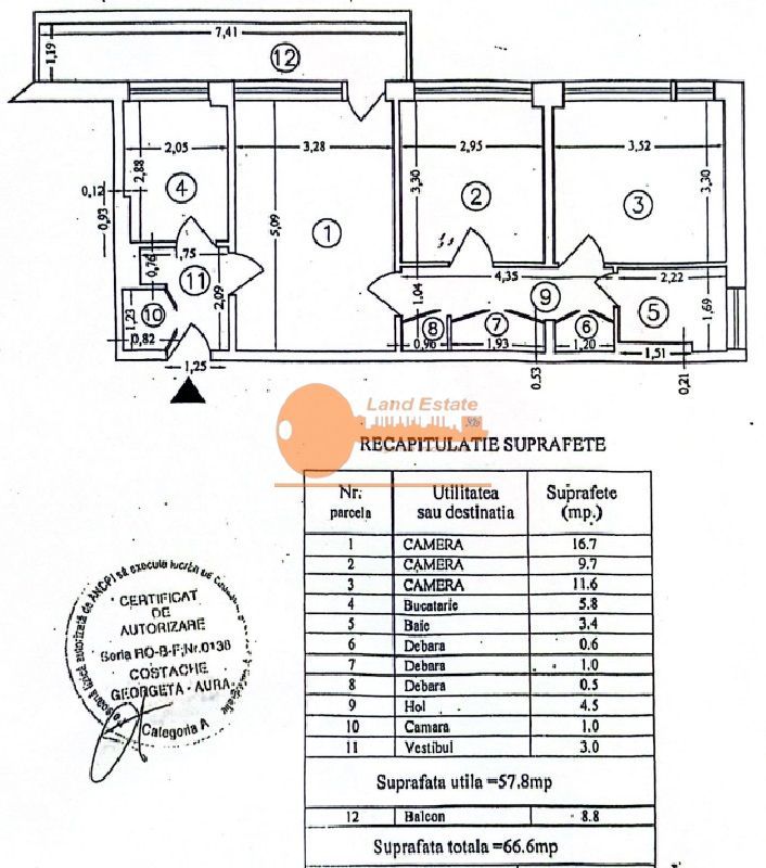 3 camere CampiaLibertati - Parc Titan - Schiță 9