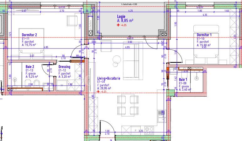 Apartament în imobil nou | Central | zona Bosch Engineering Center - Schiță 7