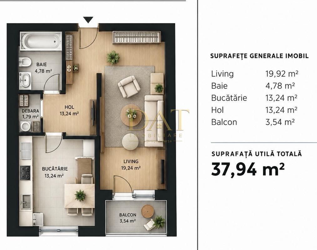 Apartament 1 cameră | semifinisat | etaj intermediar | zona Soporului - Poză 2