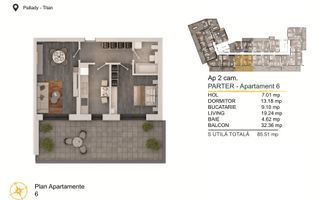 Theodor Pallady-Apartament 2 camere Loc de parcare Bonus - Schiță 2