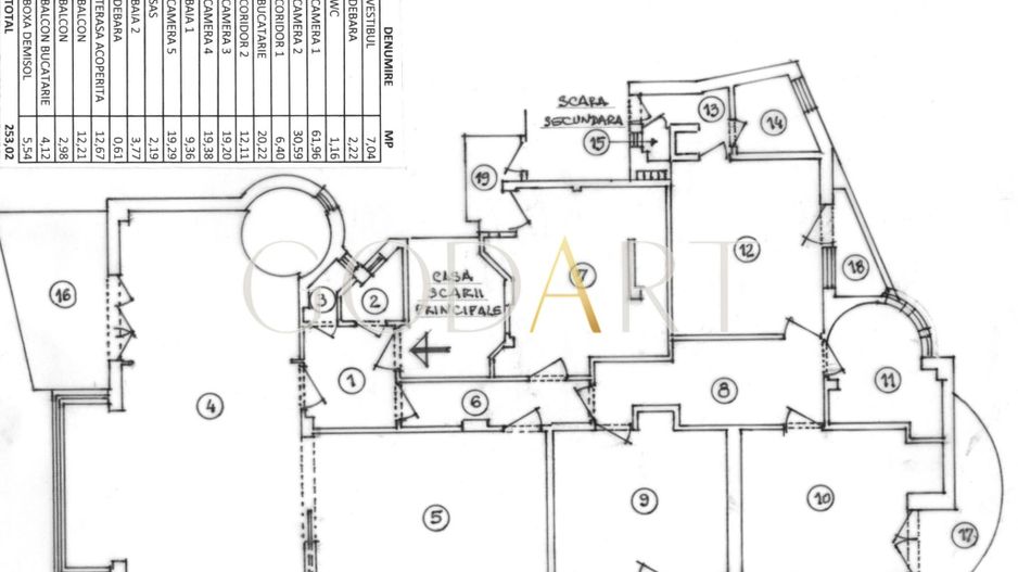Apartament 5 camere | Central | 215.5 mp - Schiță 24