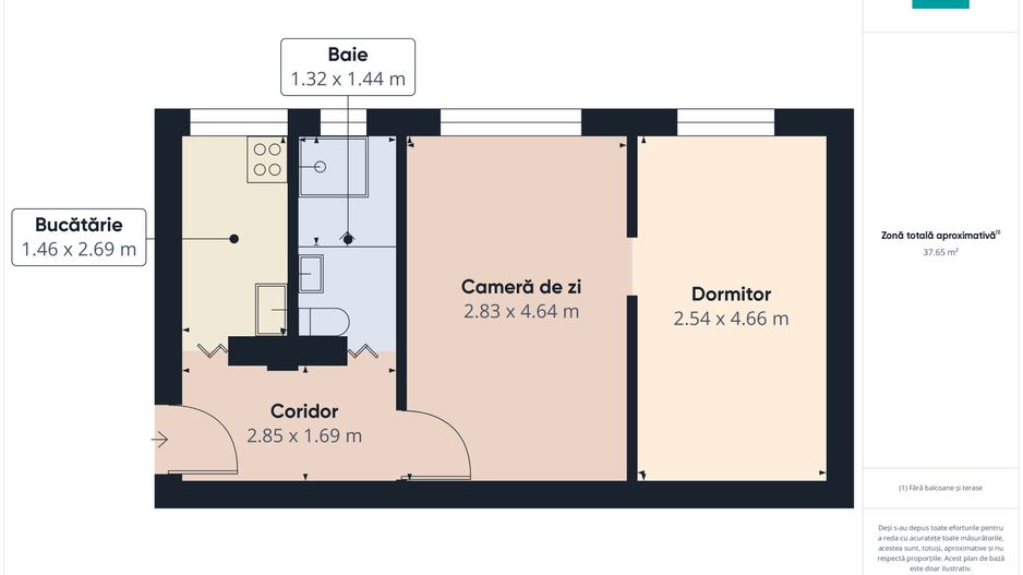 Apartament cu 2 camere în Vlaicu - Poză 8