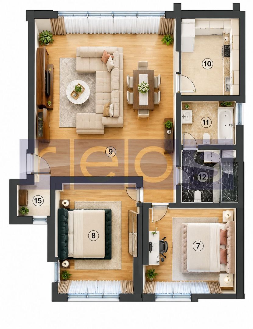 APARTAMENT EXCLUSIVIST 3 CAMERE | KISELEFF | 2 BĂI | PARCARE SUBTERANĂ - Poză 10