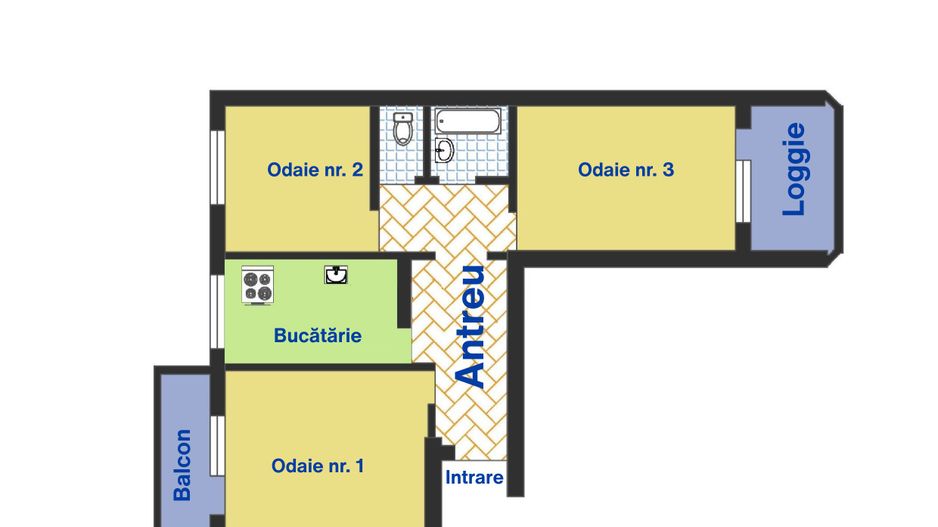 Apartament cu 3 camere, Ciocana - Poză 23