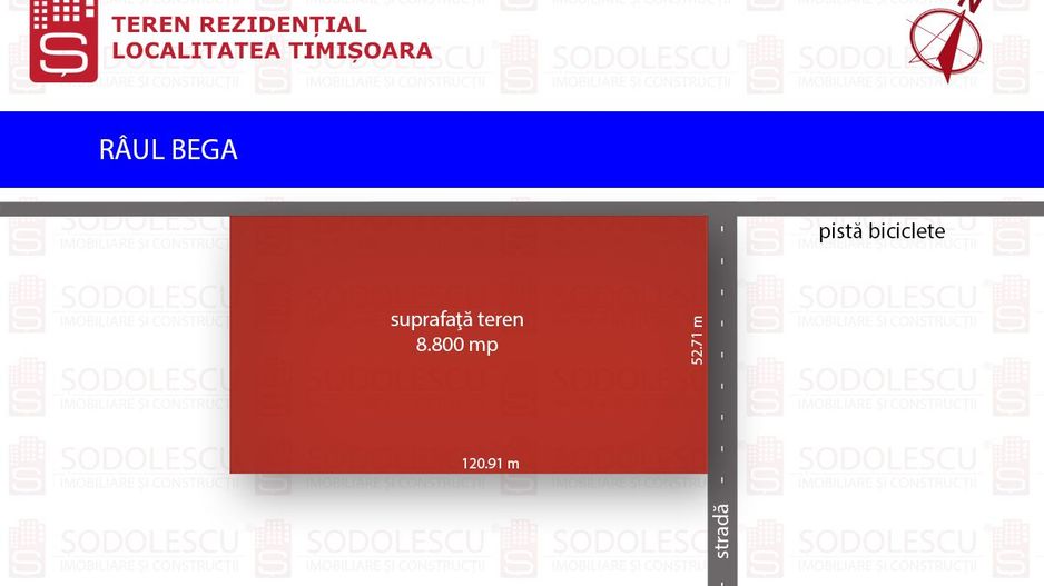 Teren 8,800 mp zona Freidorf /canalul Bega - Poză 3