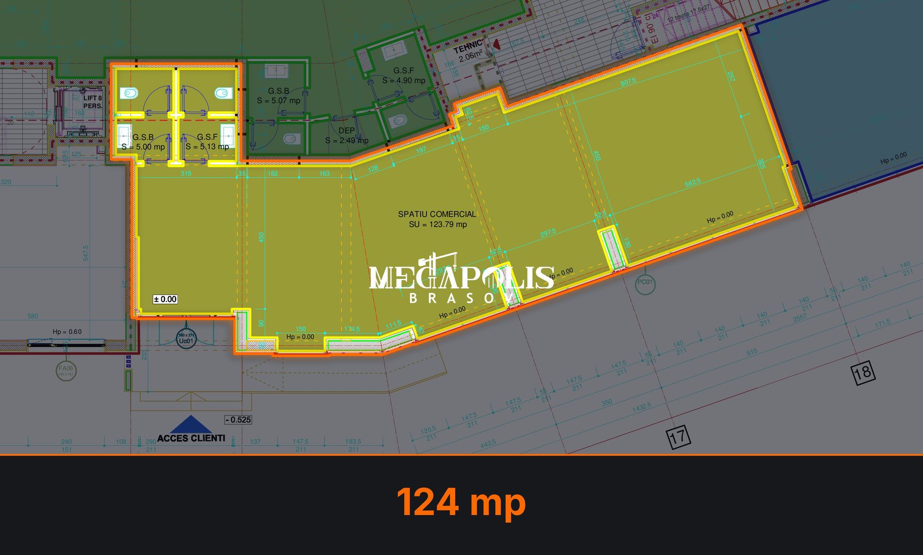 Spațiu comercial 124 mp | Calea București | Noua | Braşov - Poză 2