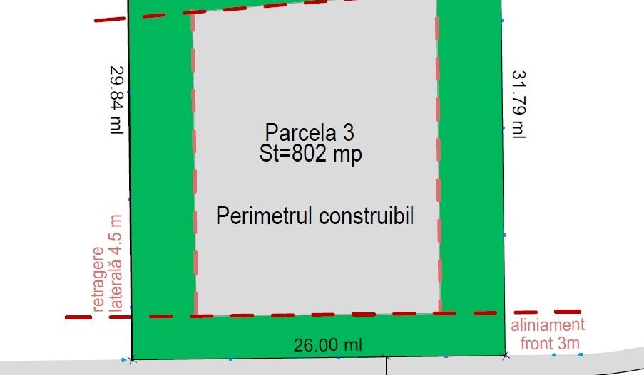 Teren de vanzare in Faget | 802 mp | str. Liviu Rusu - parcela optima - Poză 3