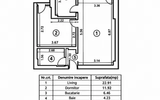 Apartament 2 camere Floreasca | Loc de parcare - Schiță 16