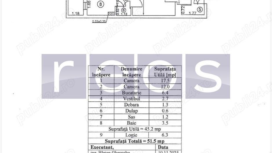 VANZARE APARTAMENT 2 CAMERE 51MP METROU DRISTOR NECESITA RENOVARE SEMIDECOMANDAT - Poză 9