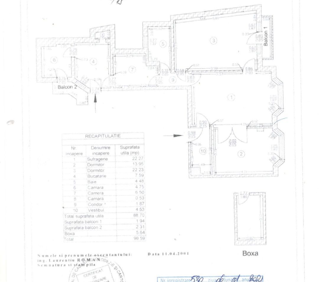 Apartament cu 3 camere 98,59 mp in zona Unirii - Poză 21