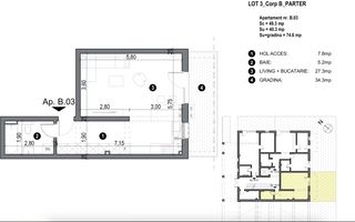 Apartment bloc nou cu curte de 34 mp - Poză 1