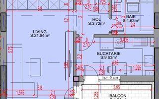 Garsoniera spatioasa incalzire prin pardoseala bloc boutique - Schiță 5