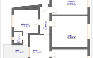Apartament spectaculos, design premium, gradina proprie 65 mp! Garaj! - Schiță 13