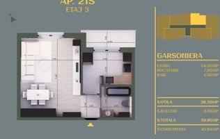 Garsoniera de vanzare - comuna Berceni