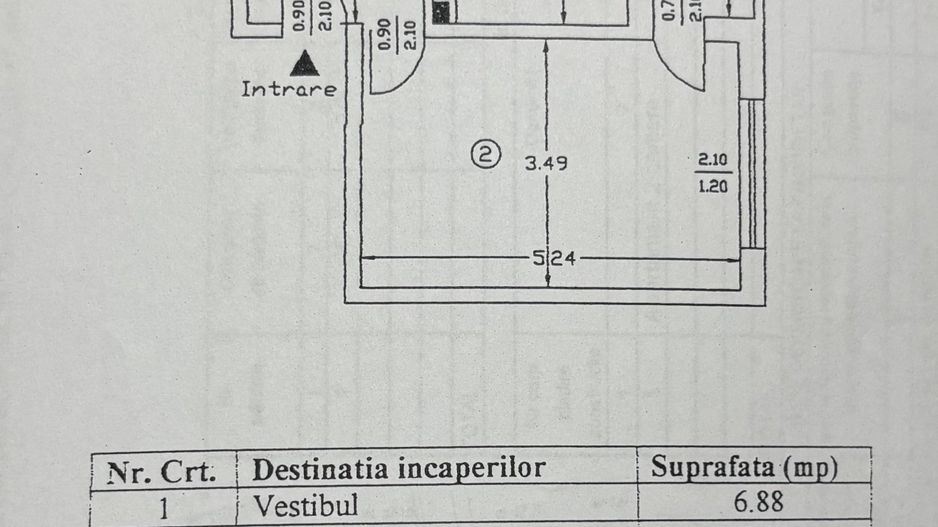 APARTAMENT 2 CAMERE | ETAJ 2 | POSIBILITATE CENTRALA - Schiță 14