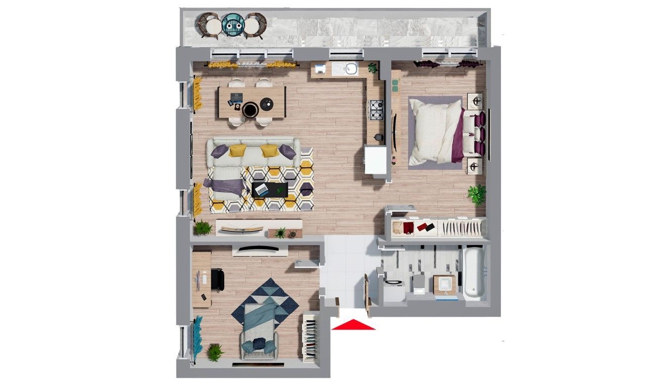 P 4145 - Apartament cu 3 camere în Târgu Mureș, cartierul Maurer - Schiță 12