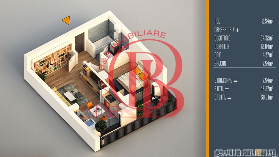 Oferta Lansare 2 camere proiect nou Pallady - Schiță 6