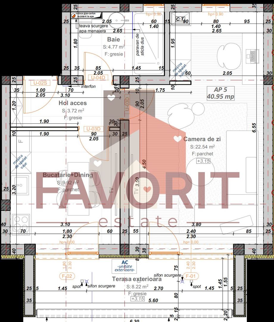 Compartimentare eficienta. Terasa generoasa. Finisaje la alegere. - Schiță 16