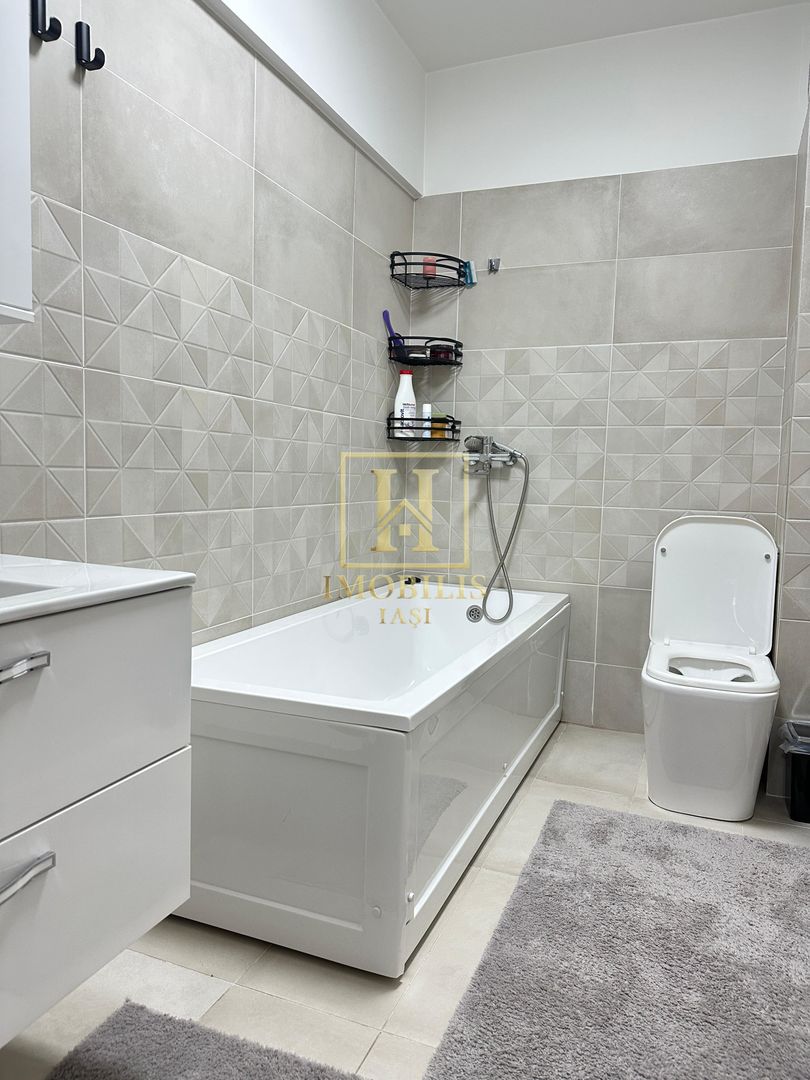 Apartament 2 camere dec NOU  mobilat + loc de parcare Bucium 450 euro - Poză 8