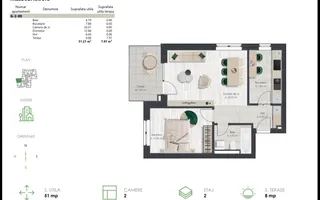 COM 0% Apartament nou cu 2 camere, bucatarie inchisa | Denya Forest - Poză 11