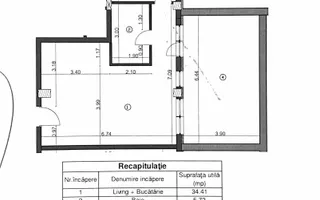 Apartament 2 Camere | Terasa 24 mp | Zona BT Arena si Cluj Arena - Schiță 11