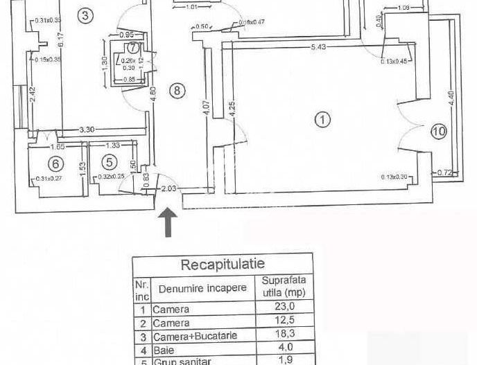 Natiunile Unite I Apartament 3 camere I Bloc 1995 | 5 minute metrou - Schiță 10