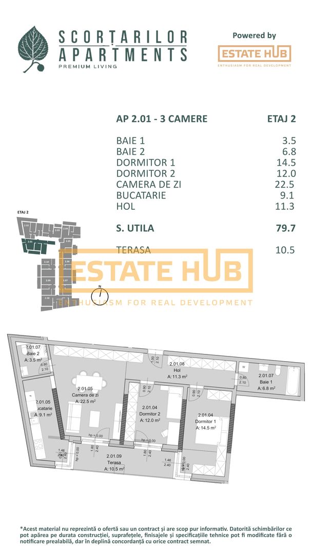 Apartament nou 3 camere BRD Mărăști | Comision 0% - Poză 2