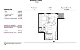 Apartament NOU - 2026 - 2 camere - vanzare - Pergola Nord-Pipera - Schiță 8