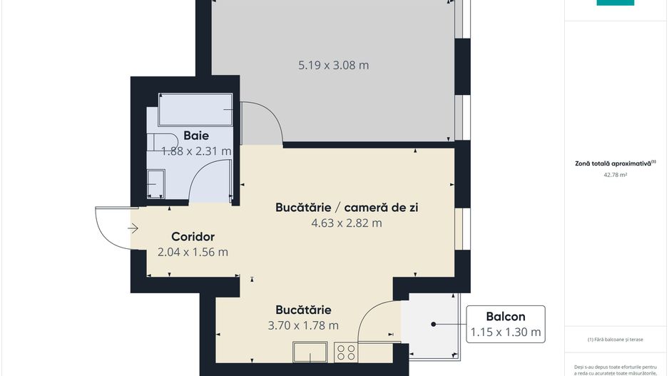 Apartament cu 2 camere in Giroc - Poză 10