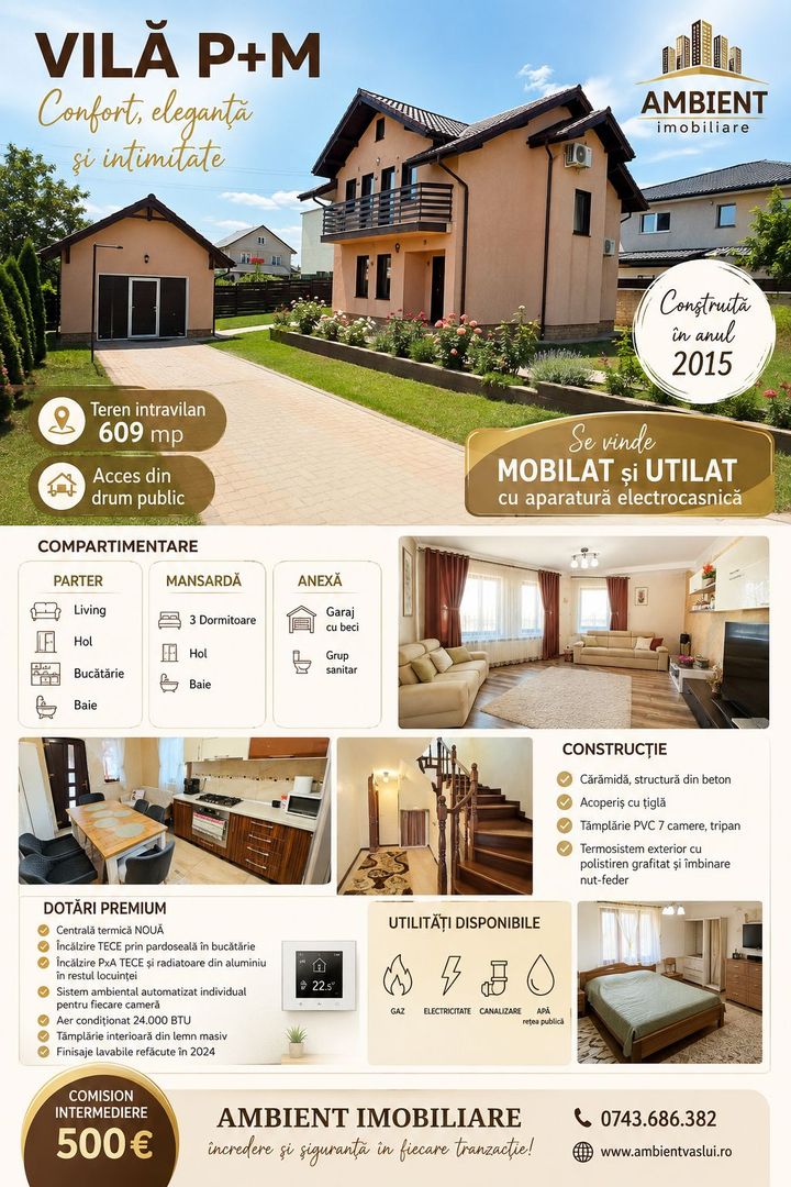 CASĂ individuală  P+M, teren 609 mp, zona FILATURII; - Poză 1