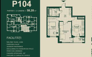 Vânzare, apartament 2 camere, complexul SEVEN Park - Ialoveni - Poză 10
