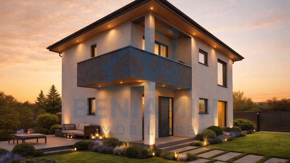 Casa-5 camere-P+1+P-147mp utili-600mp teren-Utilitati-Sanpetru - Poză 2