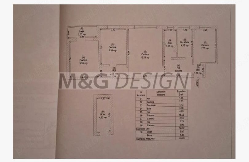 Apartament 4 camere  zona Dacia cu centrala - Poză 6