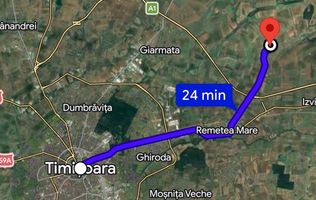 Teren intravilan 1.600 mp, Ianova – toate utilitățile, front 18 ml