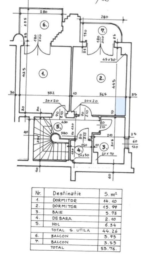 Vanzare Apartament Duplex 4 Camere Decebal - Schiță 5