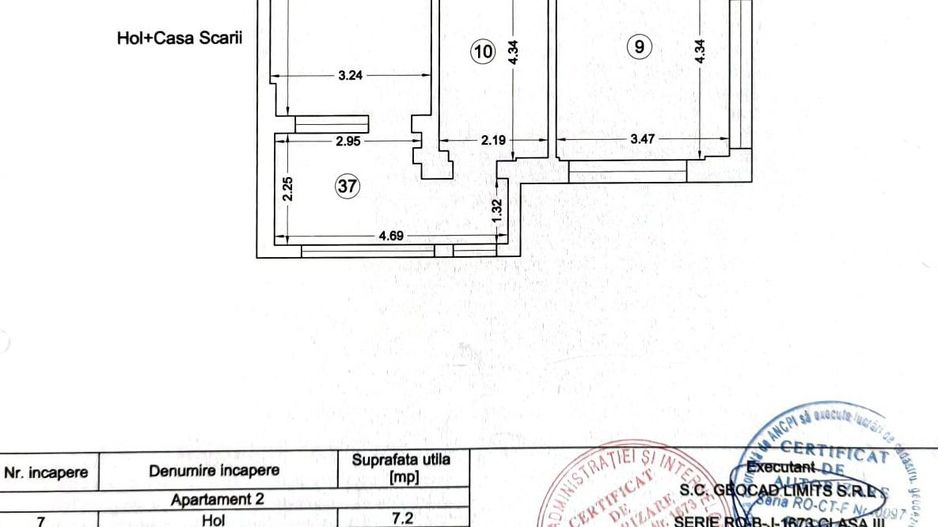 Apartament 2 camere Zen Residence - Centrul Comercial TOM -loc parcare - Schiță 15