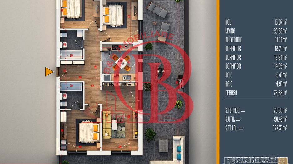 Oferta Lansare 4 camere proiect nou Pallady - Schiță 7