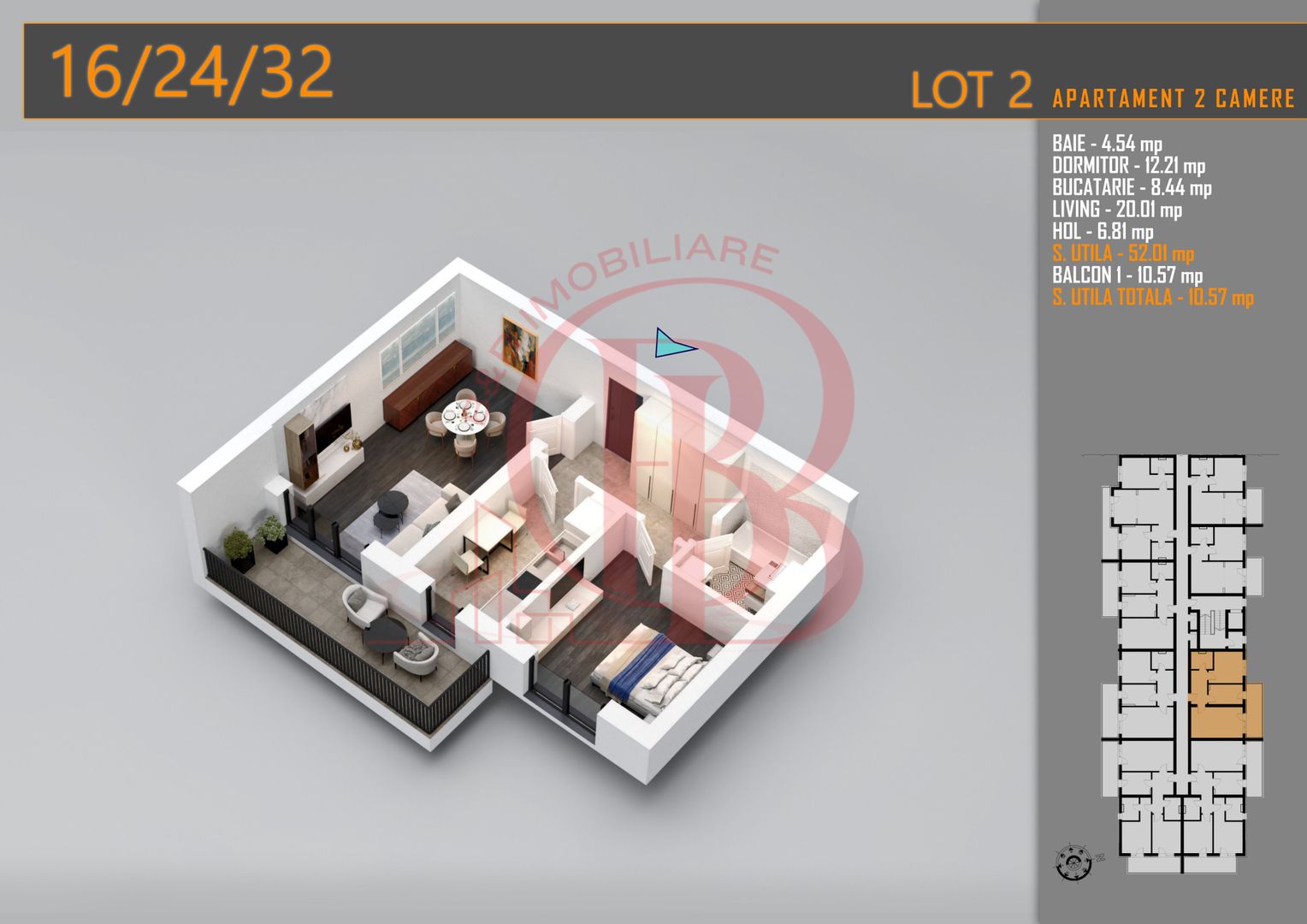 Apartament Decomandat 2 camere - Th. Pallady Metrou N. Teclu - Schiță 8
