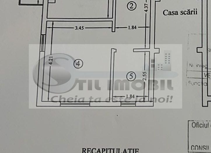 Kaufland,Galata - Ap. 2 camere, dec - 63 mp ! Loc parcare inclus ! - Schiță 6