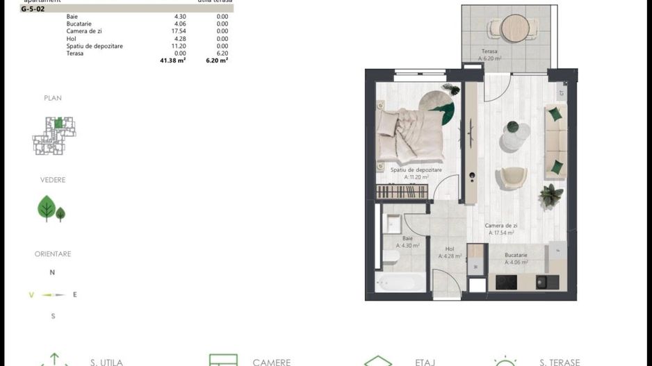 Apartament nou cu 2 camere | Denya Forest - Poză 13
