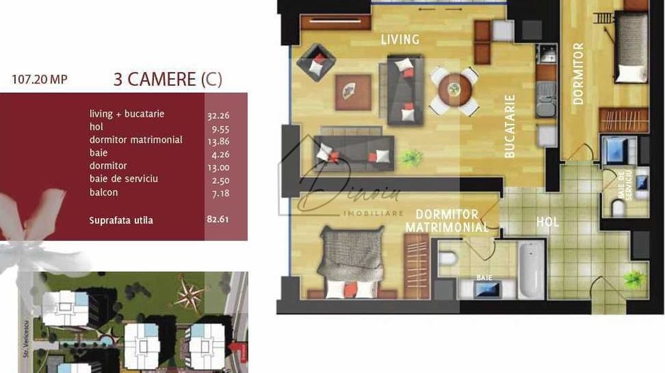 COMISION 0% I Apartament 3 camere Piata Alba Iulia I Bucuresti Mall - Poză 3