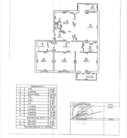 Steaua |  4 camere | 2 Bai | Centrala Proprie. - Schiță 10