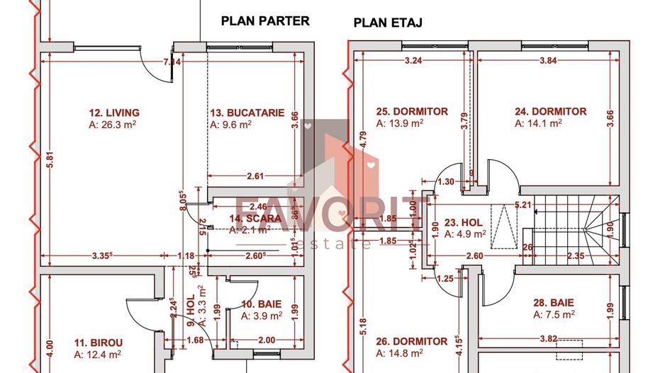 Comision 0% | Duplex in Giroc | Toate utilitatile | Panouri solare | Mobilat - Schiță 13