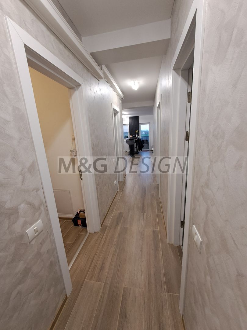 3 camere  bloc nou, 80 mp utili , balcon de 20 m - Poză 21