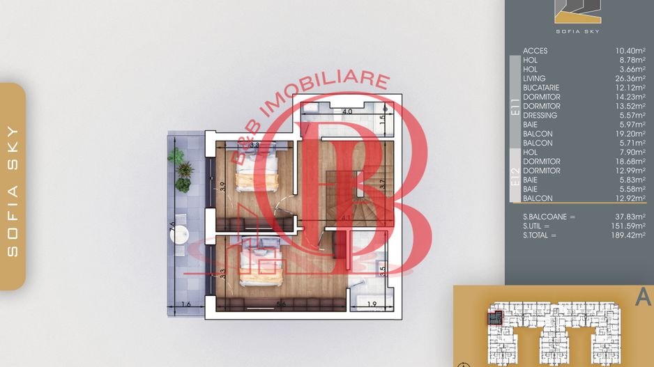 Bloc Finalizat Duplex 5 camere Theodor Pallady 7min Metrou - Schiță 2