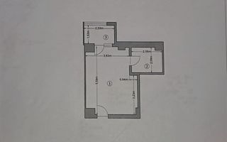 Garsonieră modernă Militari Residence | Etaj 5 | Bloc 2020 | Mobilată - Schiță 11