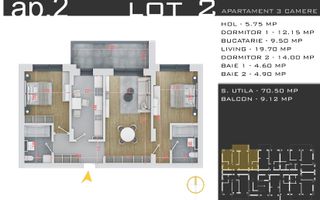 Decomandat Ansamblu modern 2 bai Parcare inclusa Pallady metrou Teclu - Poză 3
