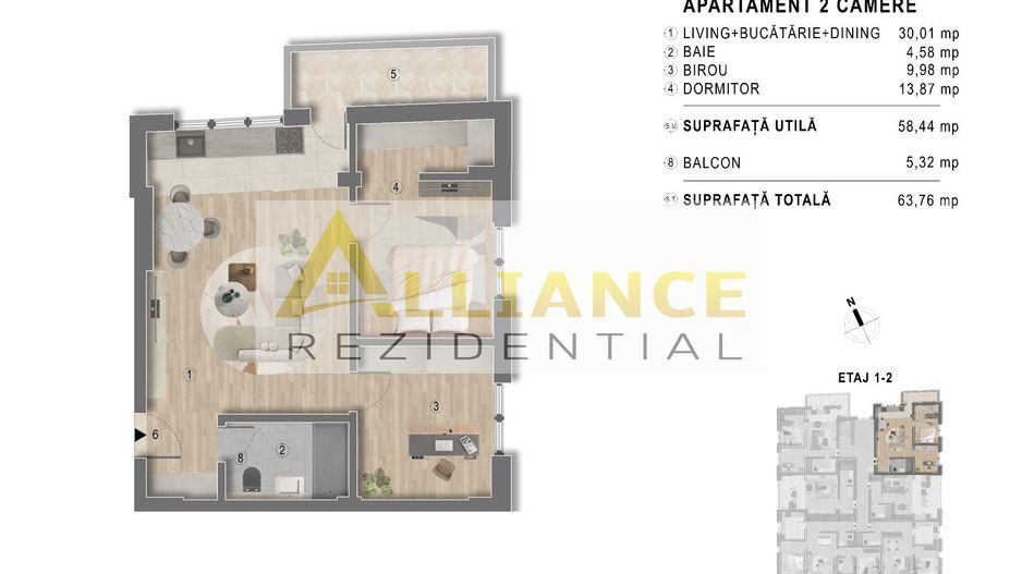 OFERTA FARA EGAL 3CAMERE cu TROTINETA ELECTRICA METROU LA 14MIN PEJOS - Poză 8